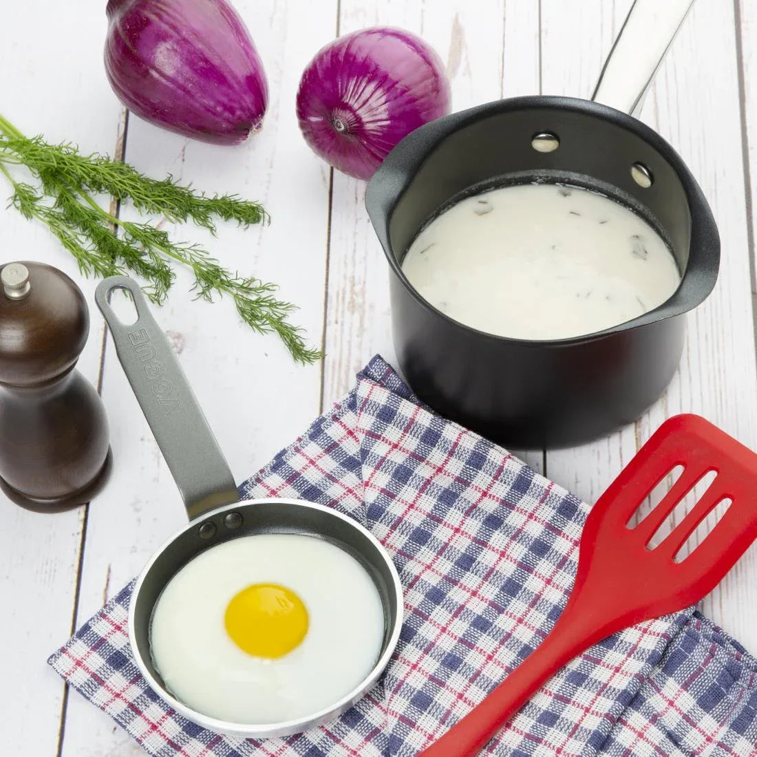 T358 Vogue Non Stick Teflon Aluminium Blinis Pan 120mm - JD Catering Equipment Solutions Ltd