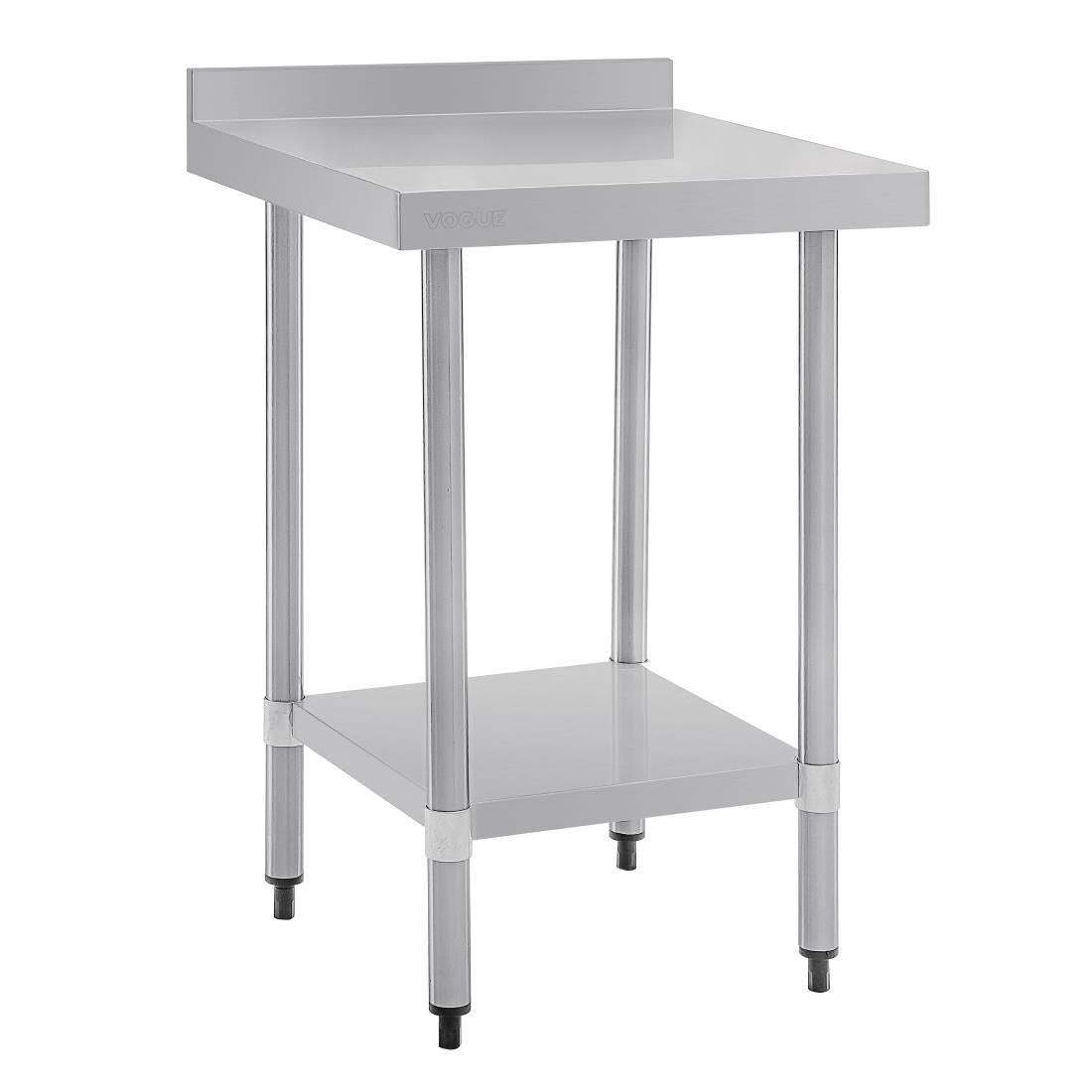 T379 Vogue Stainless Steel Prep Table with Upstand 600mm