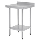 T379 Vogue Stainless Steel Prep Table with Upstand 600mm