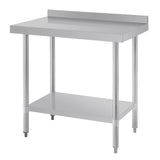 T380 Vogue Stainless Steel Prep Table with Upstand 900mm