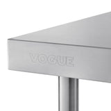 T380 Vogue Stainless Steel Prep Table with Upstand 900mm