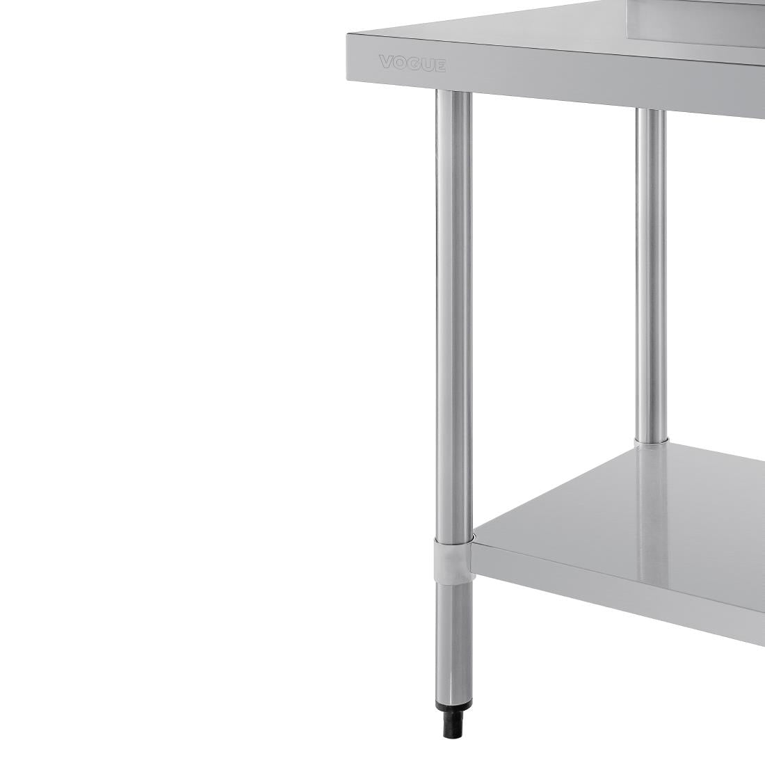 T380 Vogue Stainless Steel Prep Table with Upstand 900mm