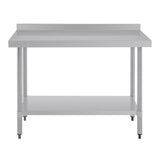 T381 Vogue Stainless Steel Prep Table with Upstand 1200mm