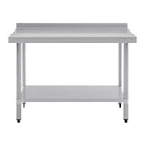 T381 Vogue Stainless Steel Prep Table with Upstand 1200mm