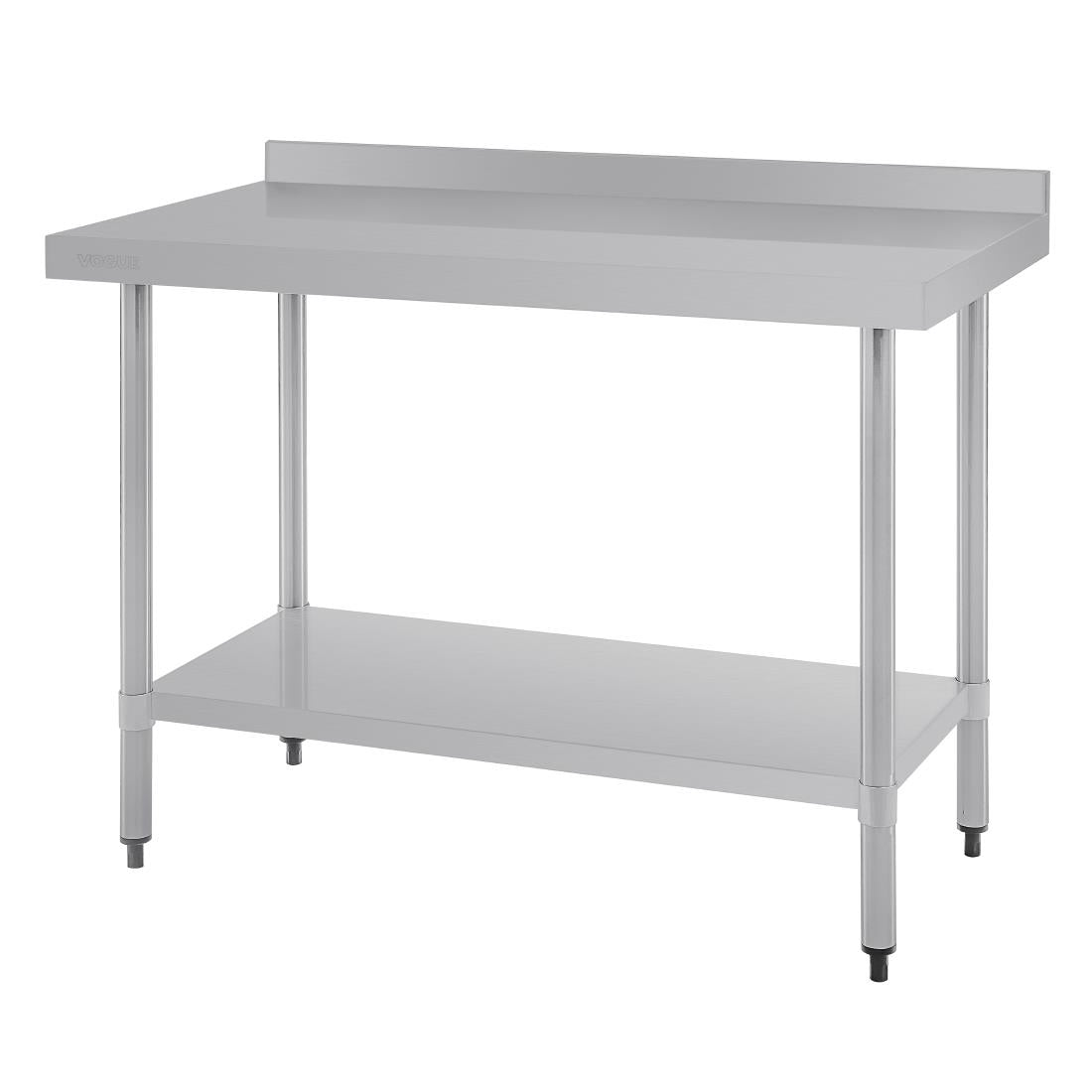 T381 Vogue Stainless Steel Prep Table with Upstand 1200mm