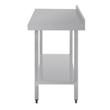 T381 Vogue Stainless Steel Prep Table with Upstand 1200mm