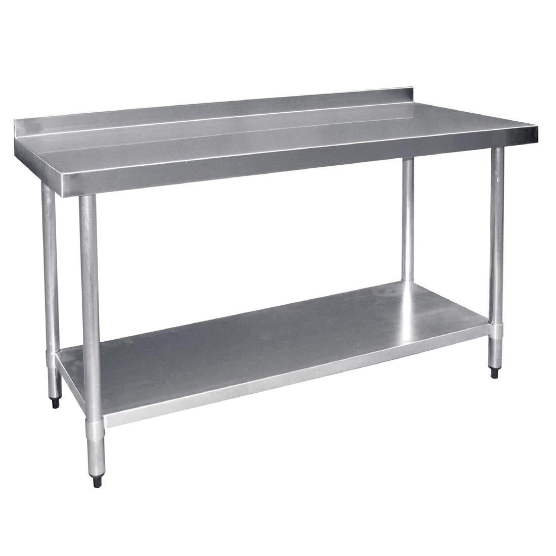 T383 Vogue Stainless Steel Prep Table with Upstand 1800mm