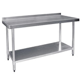 T383 Vogue Stainless Steel Prep Table with Upstand 1800mm