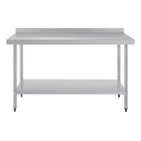 T382 Vogue Stainless Steel Prep Table with Upstand 1500mm