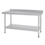 T382 Vogue Stainless Steel Prep Table with Upstand 1500mm