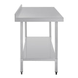 T382 Vogue Stainless Steel Prep Table with Upstand 1500mm