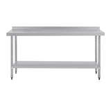 T383 Vogue Stainless Steel Prep Table with Upstand 1800mm