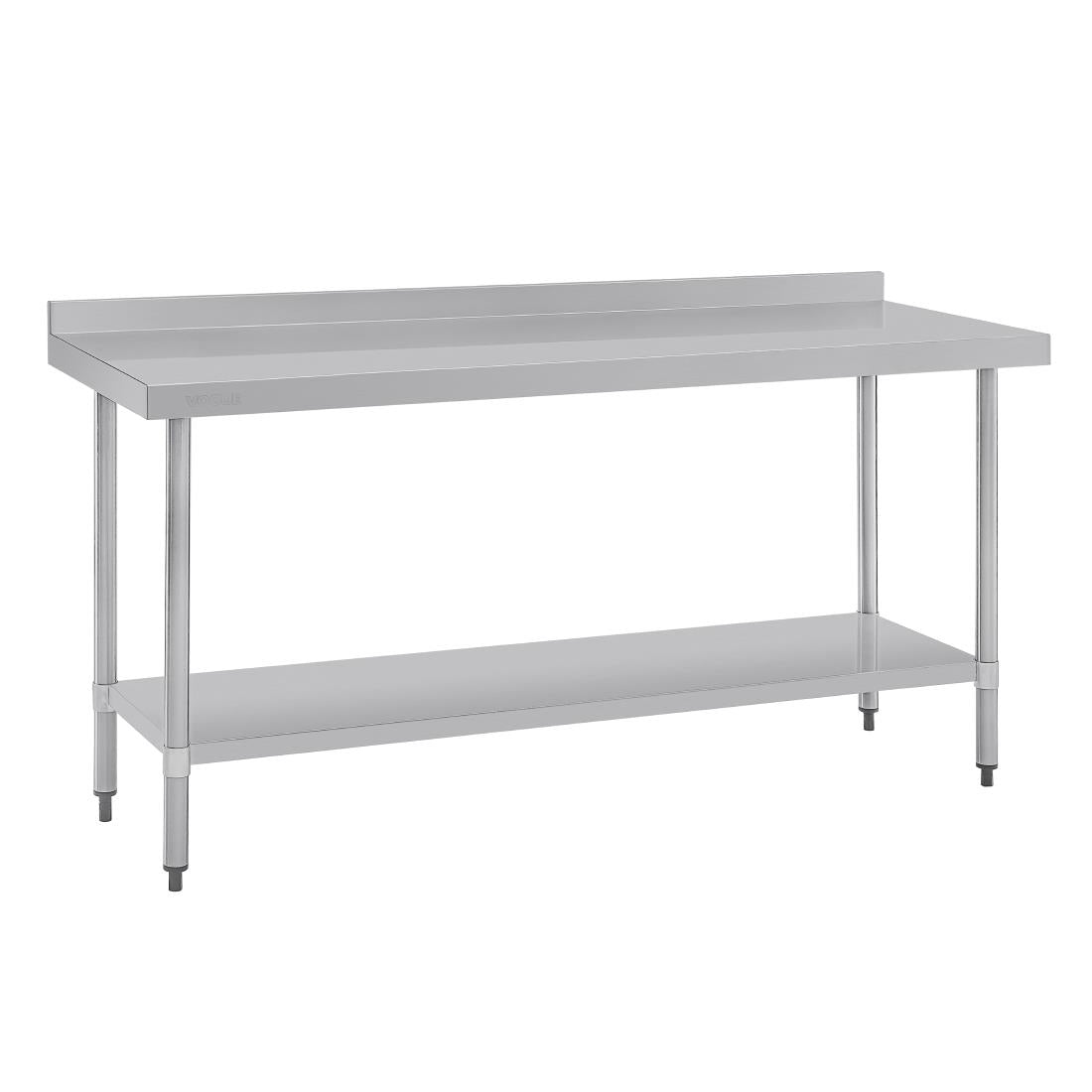 T383 Vogue Stainless Steel Prep Table with Upstand 1800mm