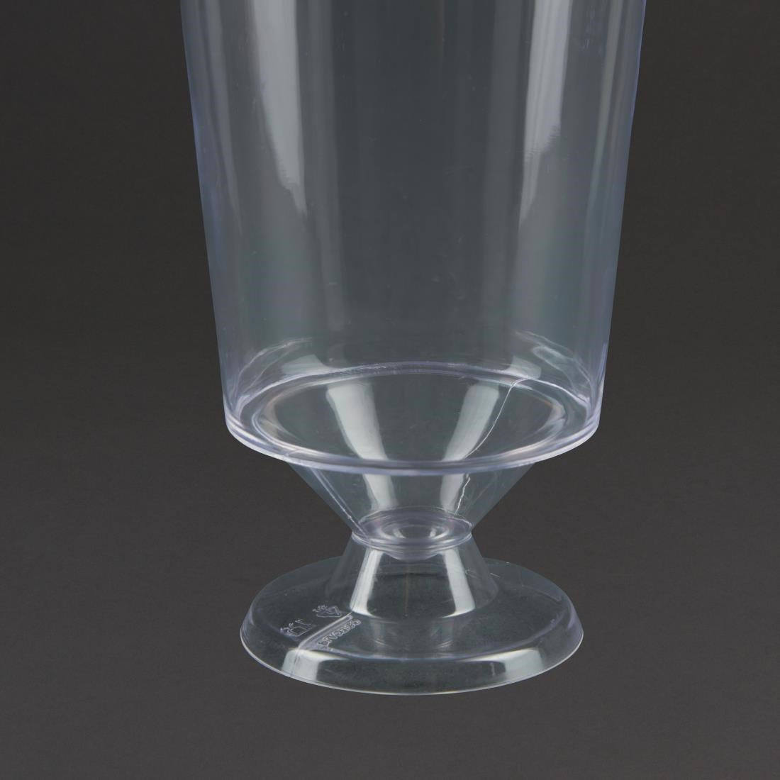 T644 Plastico Disposable Wine Glasses 175ml (Pack of 10)