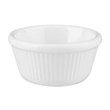 T700 Kristallon Melamine Fluted Ramekins White 70mm (Pack of 12)