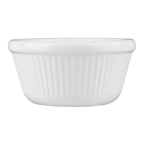 T700 Kristallon Melamine Fluted Ramekins White 70mm (Pack of 12)