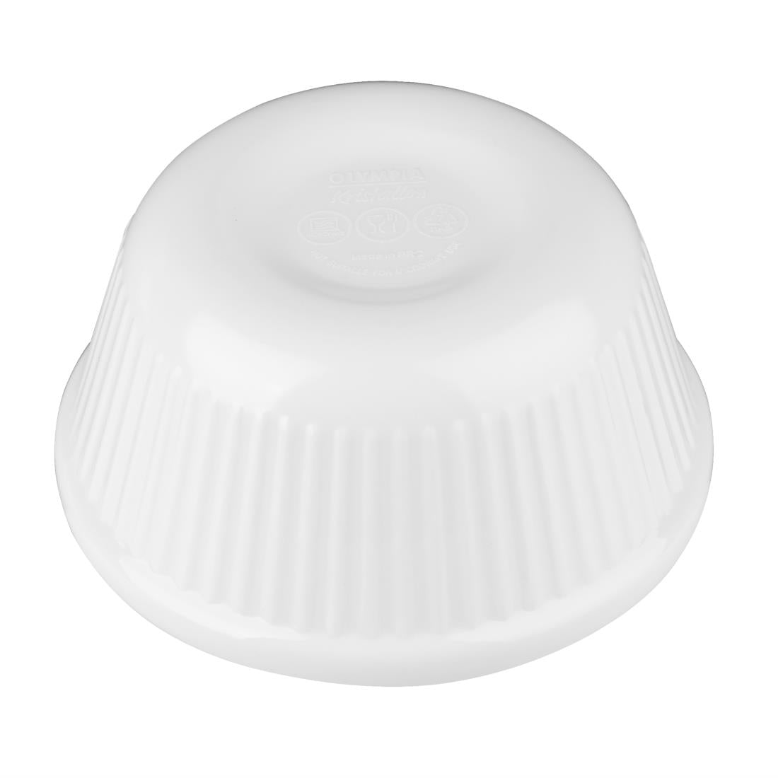 T700 Kristallon Melamine Fluted Ramekins White 70mm (Pack of 12)