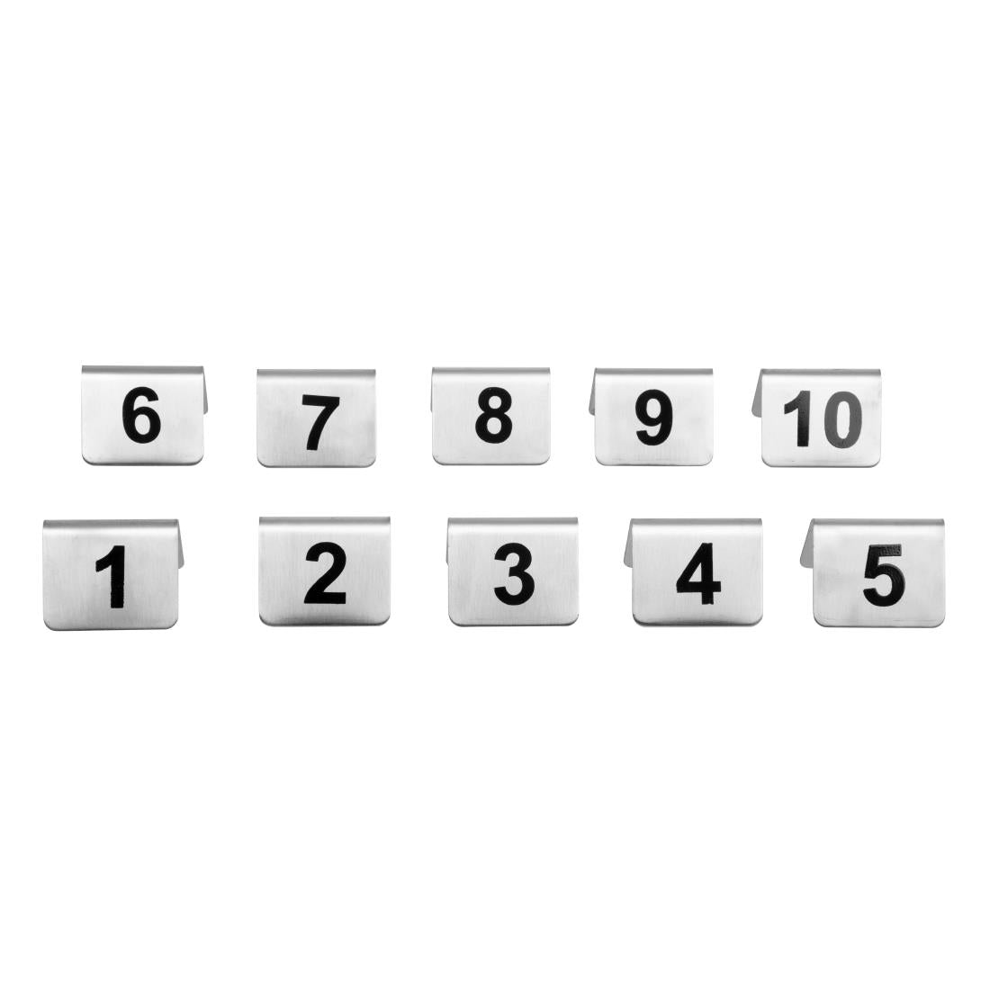 U046 Olympia Stainless Steel Table Numbers 1-10 (Pack of 10)