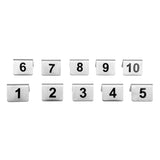 U046 Olympia Stainless Steel Table Numbers 1-10 (Pack of 10)