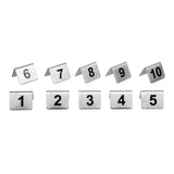 U046 Olympia Stainless Steel Table Numbers 1-10 (Pack of 10)