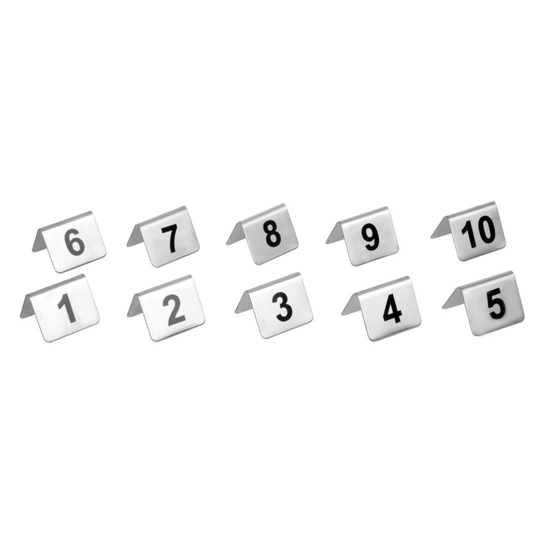 U046 Olympia Stainless Steel Table Numbers 1-10 (Pack of 10)