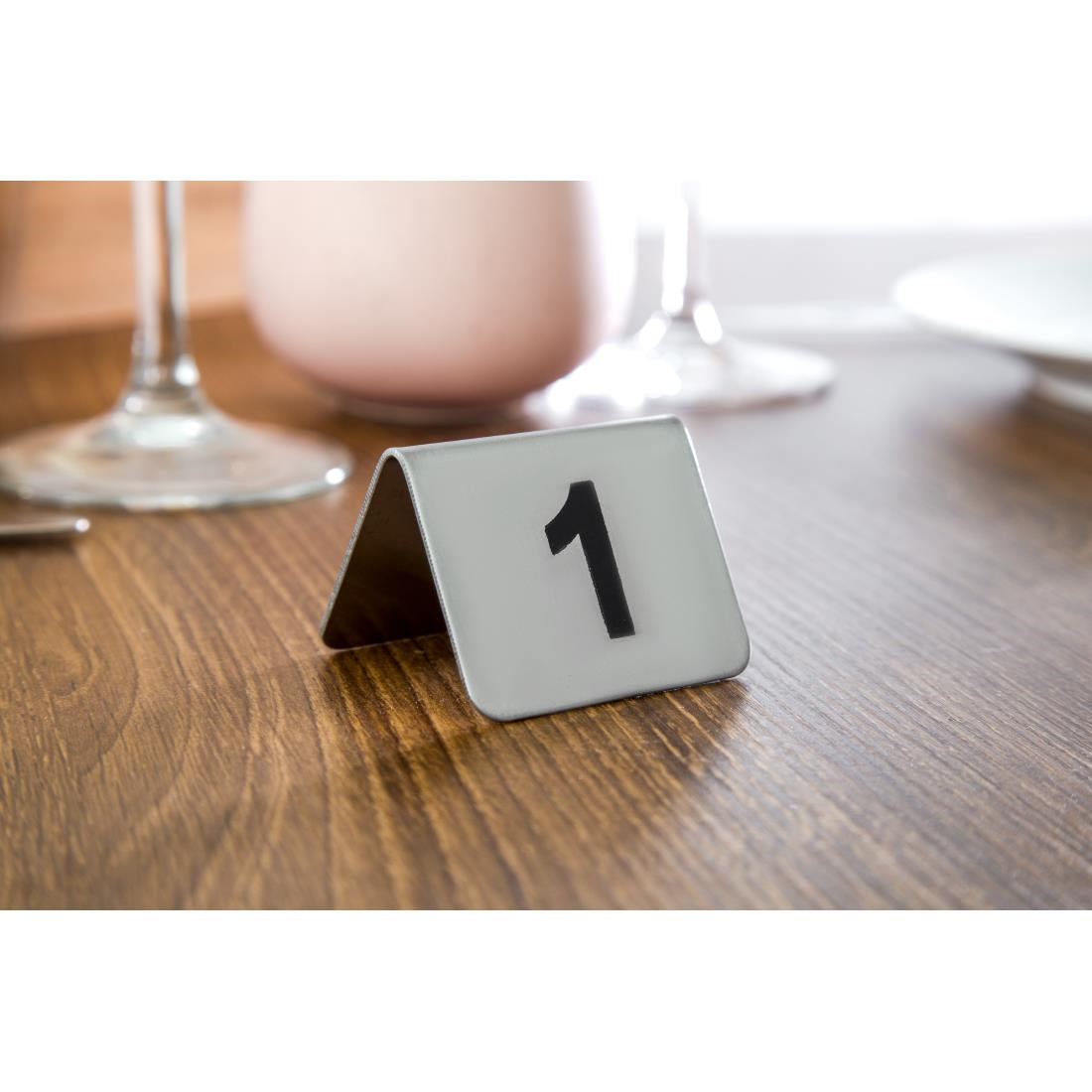 U046 Olympia Stainless Steel Table Numbers 1-10 (Pack of 10)