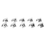 U047 Olympia Stainless Steel Table Numbers 11-20 (Pack of 10)