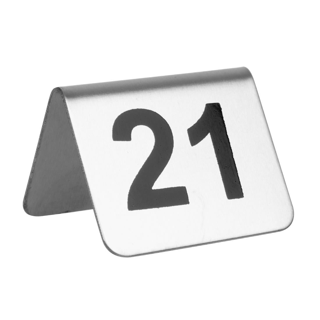 U048 Olympia Stainless Steel Table Numbers 21-30 (Pack of 10)