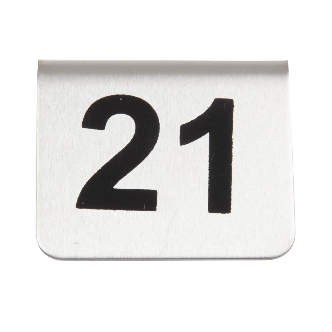 U048 Olympia Stainless Steel Table Numbers 21-30 (Pack of 10)