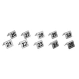 U048 Olympia Stainless Steel Table Numbers 21-30 (Pack of 10)