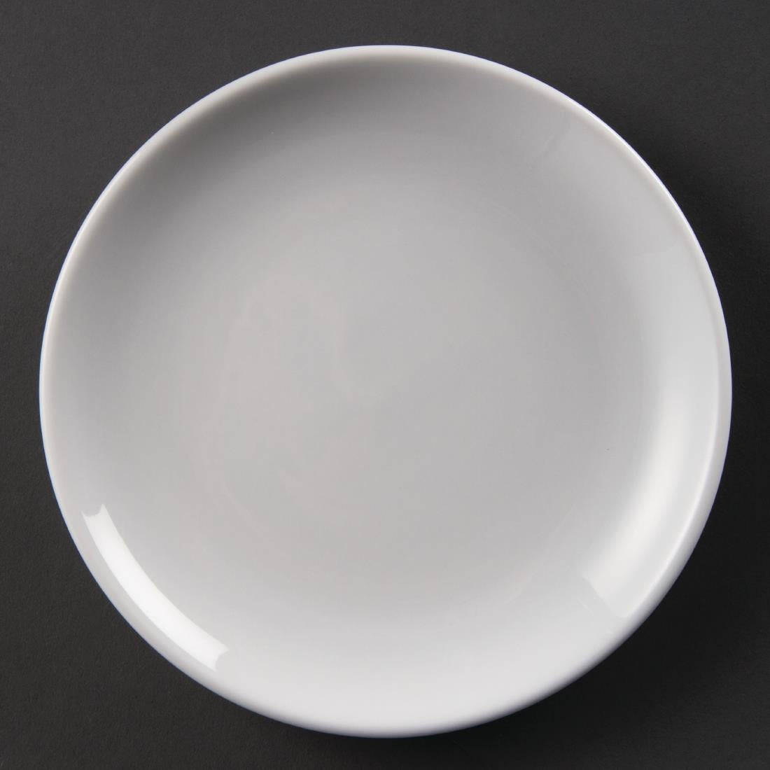 U076 Olympia Whiteware Coupe Plates 180mm (Pack of 12)