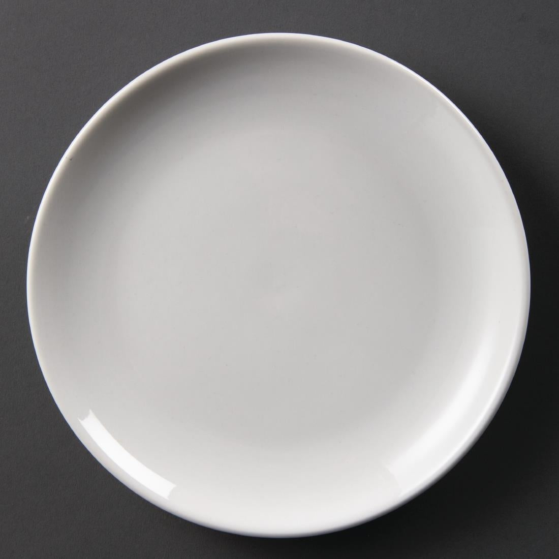 U077 Olympia Whiteware Coupe Plates 200mm (Pack of 12)