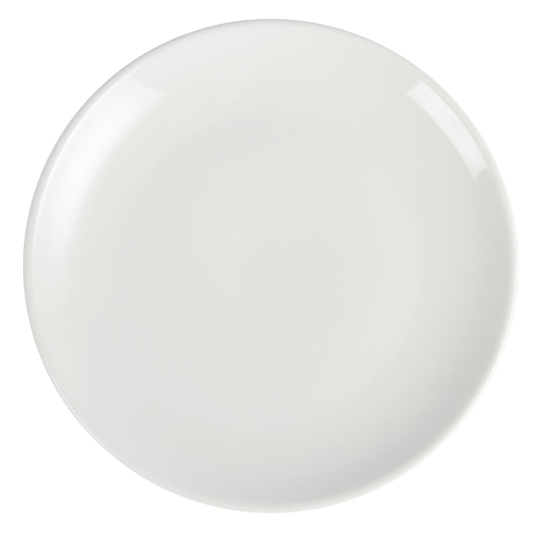 U079 Olympia Whiteware Coupe Plates 250mm (Pack of 12)