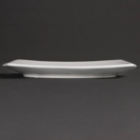 U170 Olympia Whiteware Rounded Square Plates 240mm (Pack of 12) - JD Catering Equipment Solutions Ltd