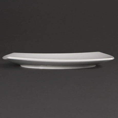 U172 Olympia Whiteware Rounded Square Plates 305mm (Pack of 6) - JD Catering Equipment Solutions Ltd