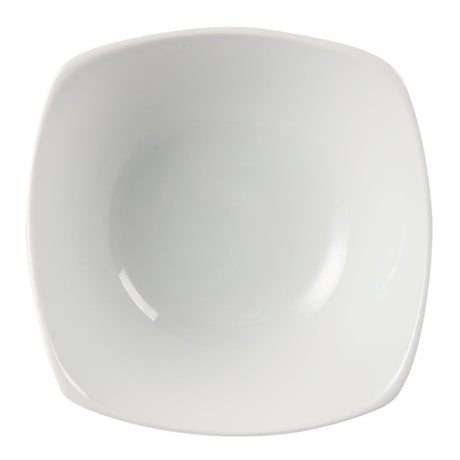 U173 Olympia Whiteware Rounded Square Bowls 140mm (Pack of 12)