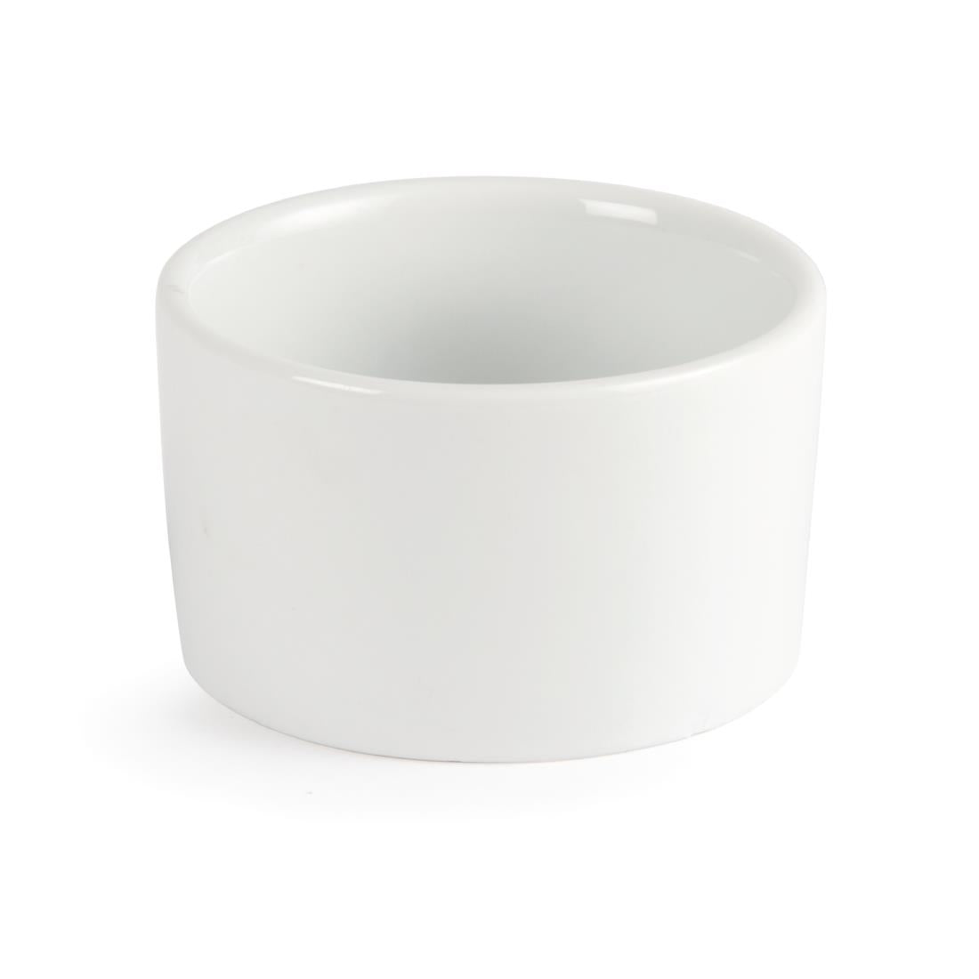 U176 Olympia Whiteware Contemporary Ramekins 90mm (Pack of 12)