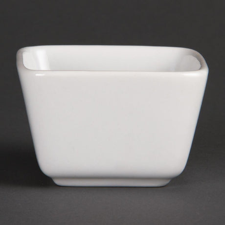 U178 Olympia Whiteware Tall Square Mini Dishes 75mm (Pack of 12)