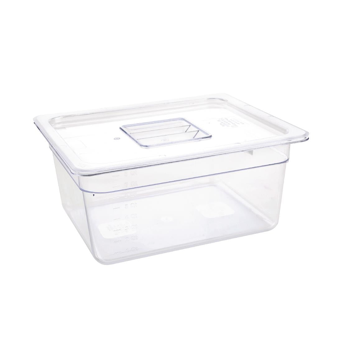 Vogue Polycarbonate 1/2 Gastronorm Container 150mm Clear