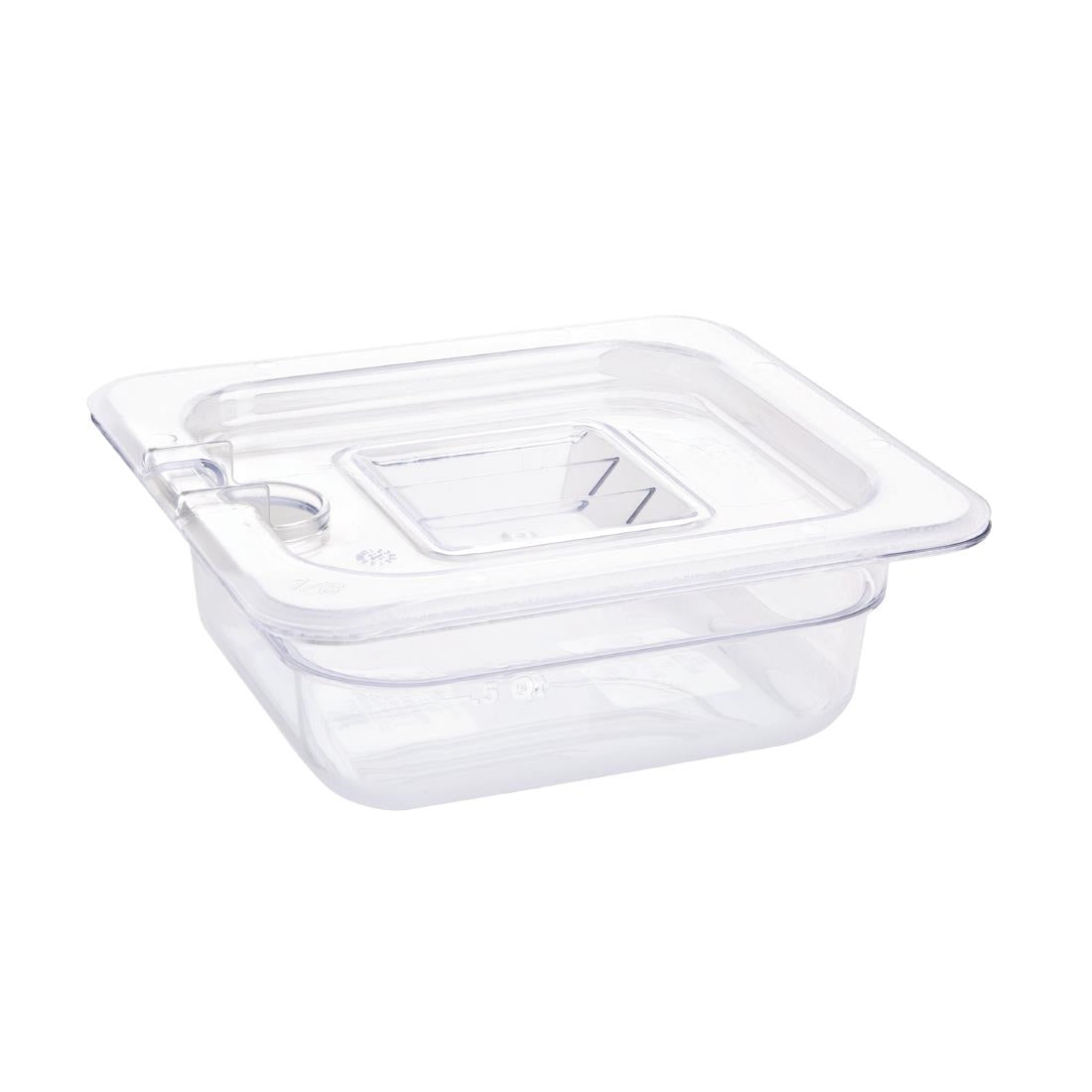 U239 Vogue Polycarbonate 1/6 Gastronorm Container 65mm Clear