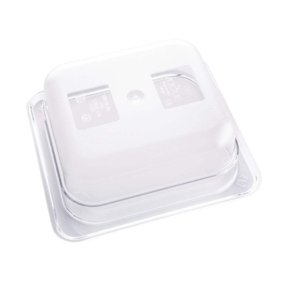 U239 Vogue Polycarbonate 1/6 Gastronorm Container 65mm Clear