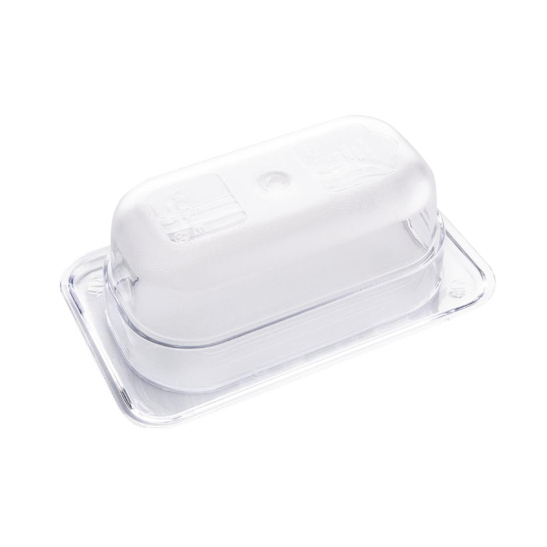 Vogue Polycarbonate 1/9 Gastronorm Container 65mm Clear