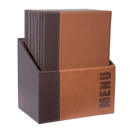 U268 Securit Contemporary Menu Covers and Storage Box A4 (Pack of 20)