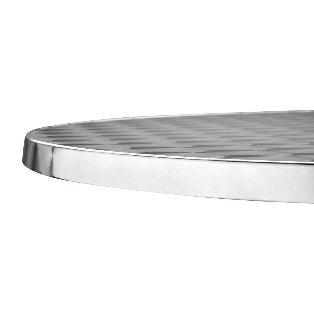 U423 Bolero Round Flip Top Table Stainless Steel 600mm