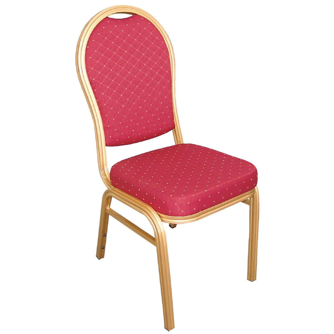 U525 Bolero Arched Back Banquet Chairs Red & Gold (Pack of 4)