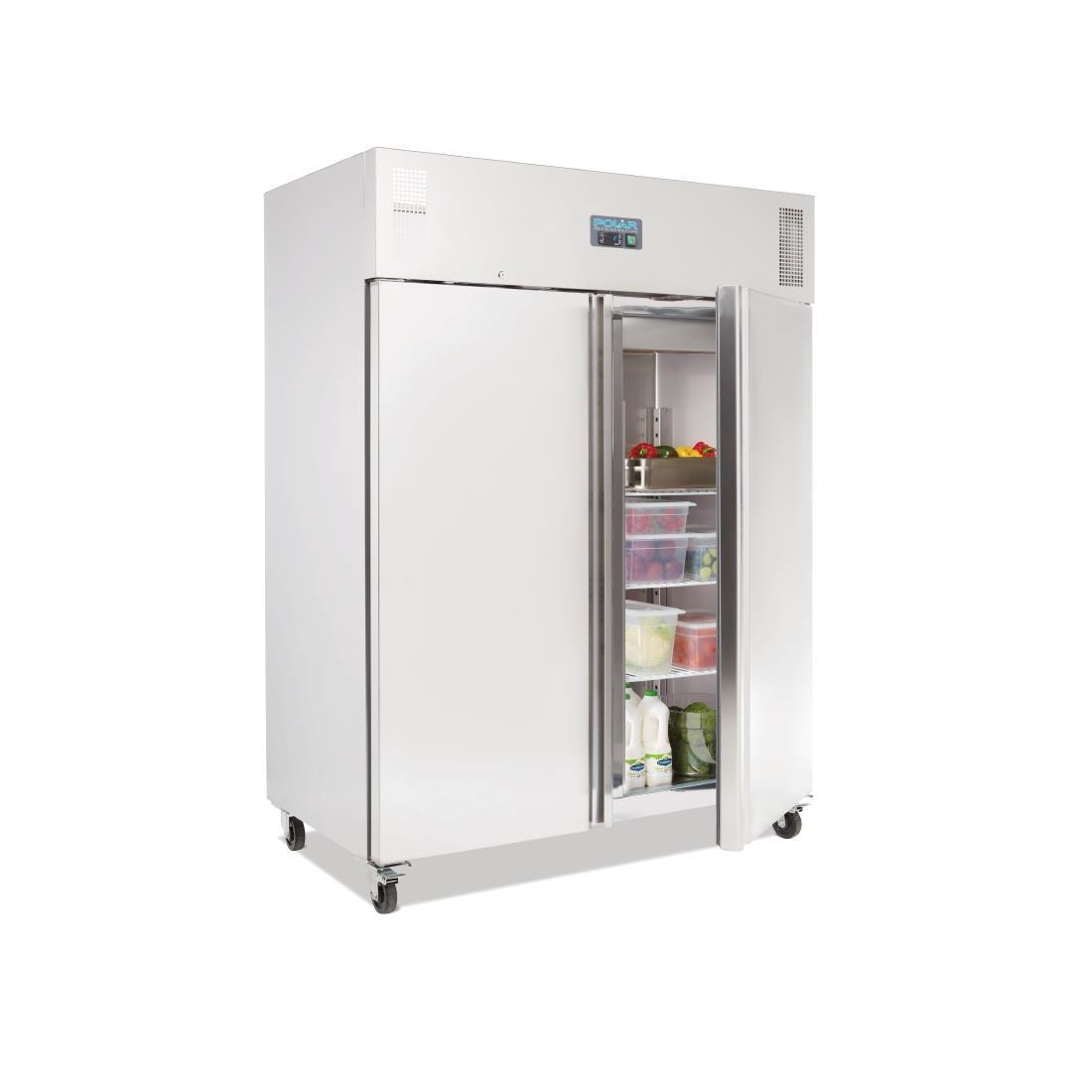 U634 Polar U-Series Upright Double Door Fridge 1300Ltr