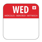 U779 Hygiplas Dissolvable Food Rotation Labels Wednesday (Pack of 1000) - JD Catering Equipment Solutions Ltd