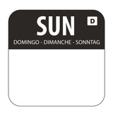 U783 Hygiplas Dissolvable Food Rotation Labels Sunday (Pack of 1000) - JD Catering Equipment Solutions Ltd
