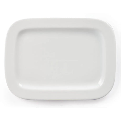 U805 Olympia Whiteware Rounded Rectangular Plates 230mm (Pack of 12) - JD Catering Equipment Solutions Ltd