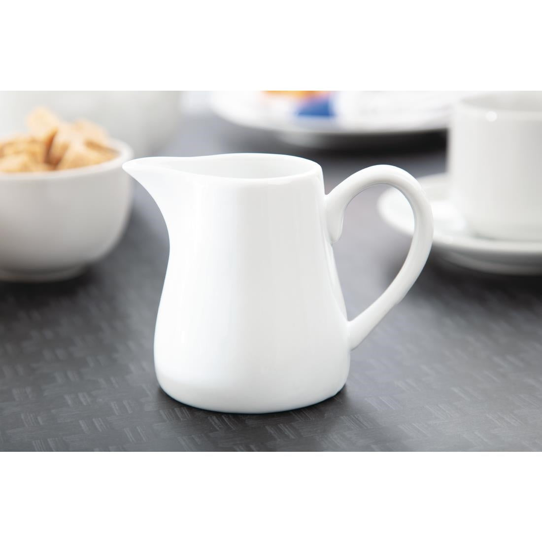 U820 Olympia Whiteware Cream and Milk Jugs 212ml (Pack of 6)